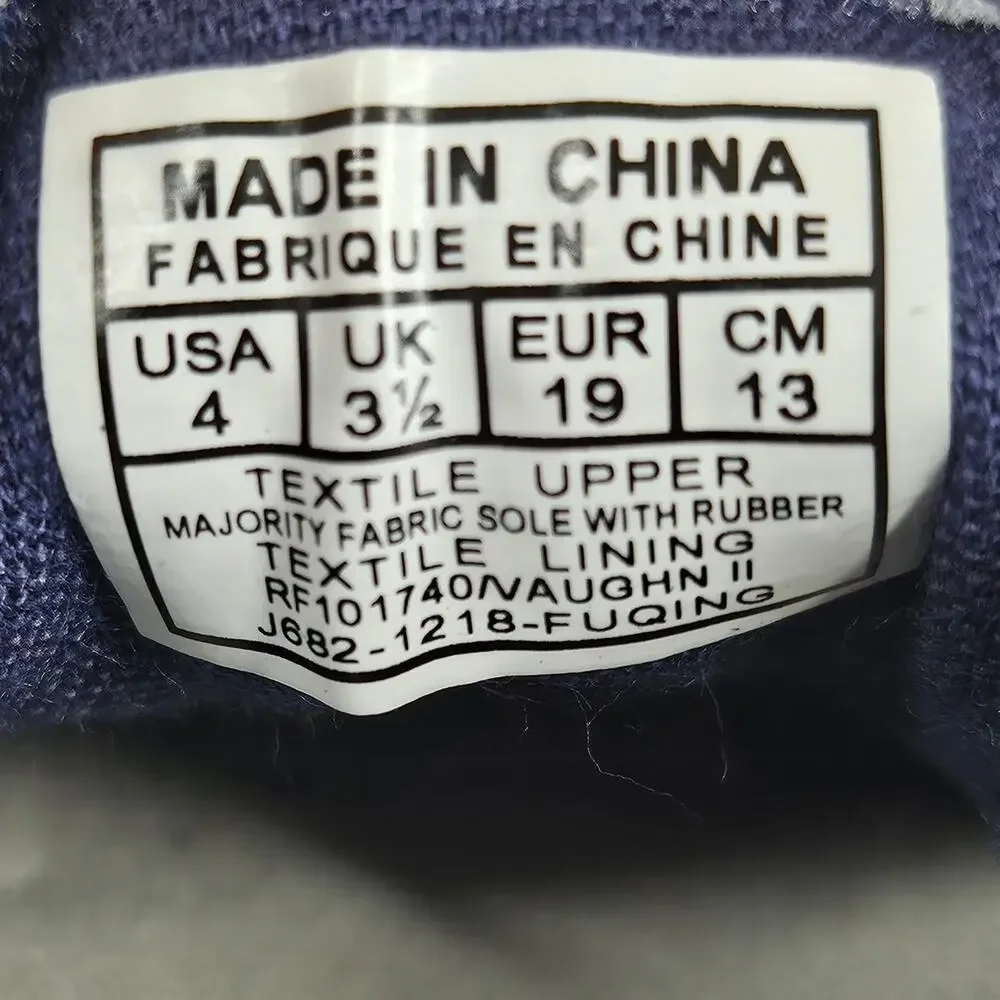 POLO RALPH LAUREN TODDLER VAUGHN II NEW YORK CANVAS SHOES - CHILD SIZE 4